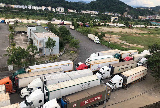 Trung Quốc siết thông quan, 500 xe container thanh long ùn ứ tại cửa khẩu Lào Cai - Ảnh 1.