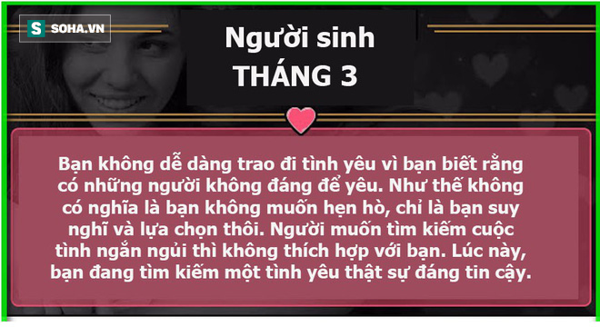 Sinh ra trong tháng mấy cũng có thể dự đoán tình yêu của bạn thăng hay trầm - Ảnh 3.