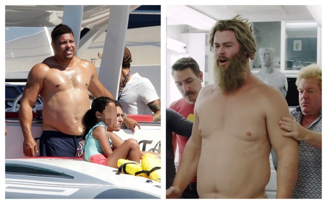Đi tắm biển, Ronaldo béo thoải mái để lộ vòng bụng thùng nước lèo không kém thần Thor - Ảnh 3.