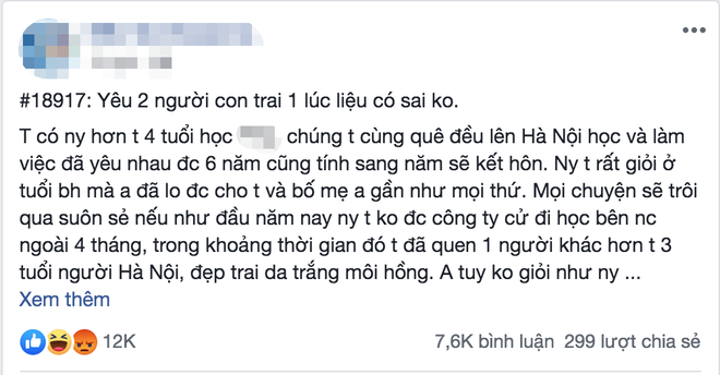 Bạn trai đi học nước ngoài 4 tháng, cô nàng nhanh chóng yêu người khác còn lên mạng hỏi một câu khiến ai cũng choáng - Ảnh 1.