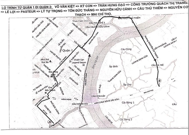 Lộ trình thay thế cho phương tiện bị cấm lưu thông vào trung tâm Sài Gòn tối 2/9 - Ảnh 2.