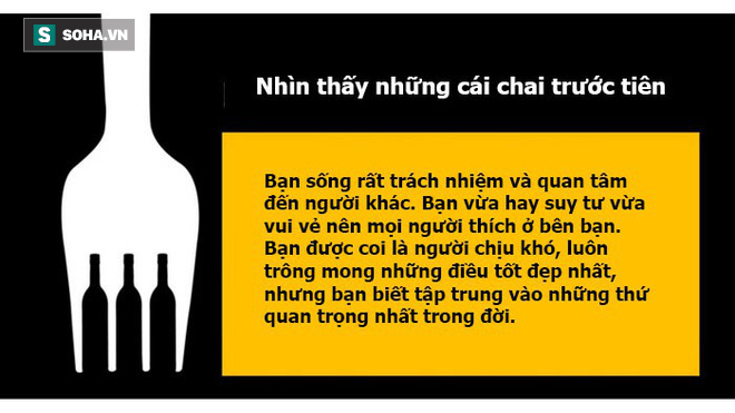 Hãy xem cá tính của bạn thú vị mức nào khi nhìn thấy cái dĩa hay cái chai trước tiên - Ảnh 3.