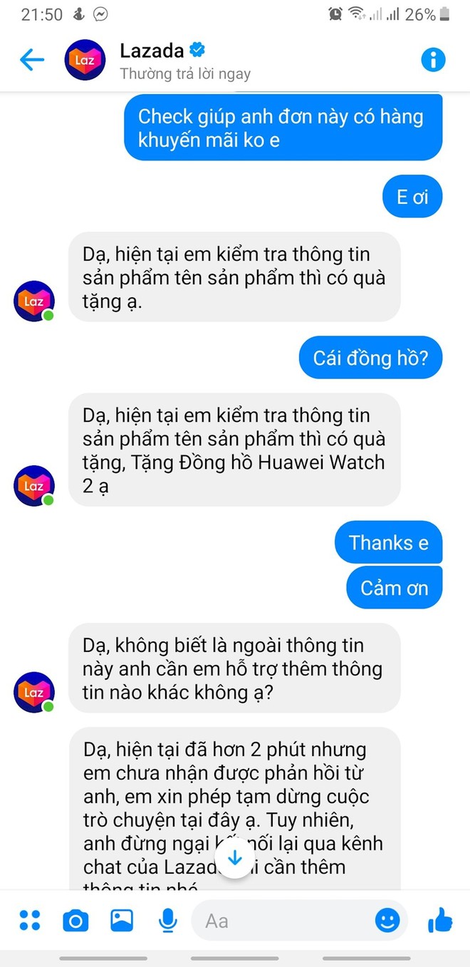 Lazada bị “tố” khuyến mãi ảo, không chịu trả khách đồng hồ Huawei Watch 2 6Gb trị giá 6,4 triệu đồng - Ảnh 3.