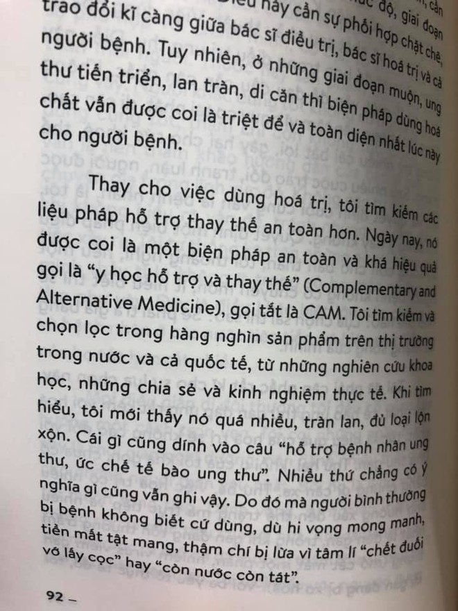 Ruy Băng Tím khuyến cáo sách Ung thư không phải là chết có nội dung phi khoa học, nguy hiểm cho bệnh nhân - Ảnh 8.