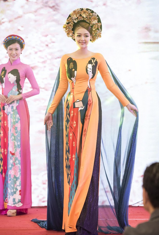 20 người đẹp trình diễn bộ sưu tập áo dài Cảm hứng Nhật Bản của NTK Nhật Dũng - Ảnh 5.