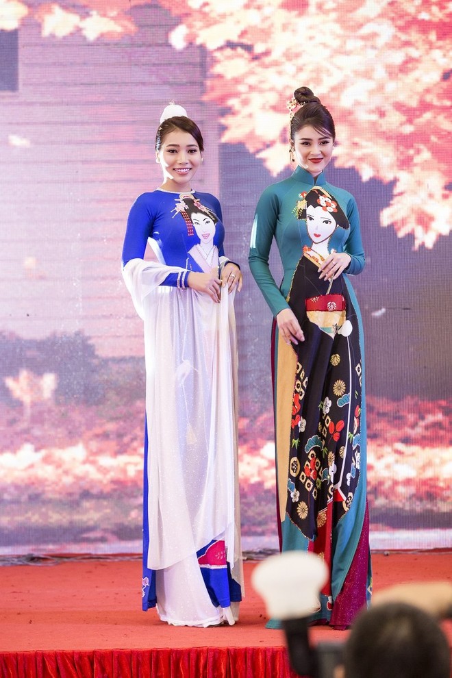 20 người đẹp trình diễn bộ sưu tập áo dài Cảm hứng Nhật Bản của NTK Nhật Dũng - Ảnh 6.
