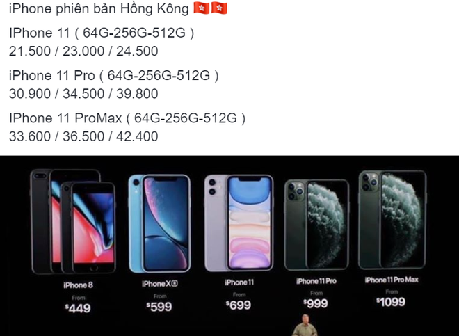 Tại sao iPhone 11 Hong Kong có giá rẻ hơn bản Mỹ cả triệu đồng?