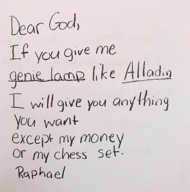 Cười ngất với những bức thư gửi Chúa ngộ nghĩnh của học sinh lớp 3 - Ảnh 11.