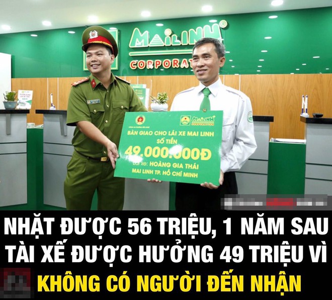 Giao nộp cho công an 56 triệu đồng tiền khách bỏ quên, một năm sau tài xế taxi nhận thông báo bất ngờ - Ảnh 1.