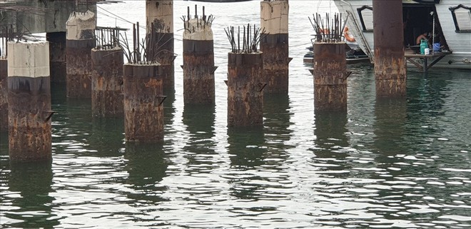 Cảng trăm tỉ Vinashin Hòn Gai nham nhở cột bê tông, thành nơi... câu cá - Ảnh 4.