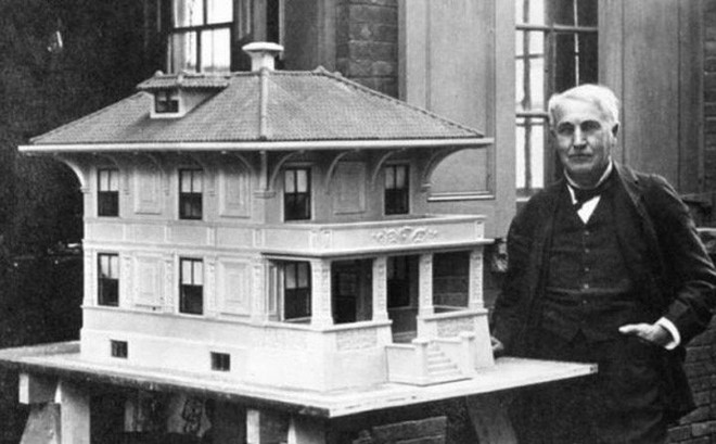 Ít ai biết Thomas Edison là người sáng chế ra quy trình xây nhà bằng bê tông đúc sẵn một lần