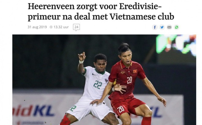 Báo Hà Lan: Văn Hậu là 'món hời' của Heerenveen