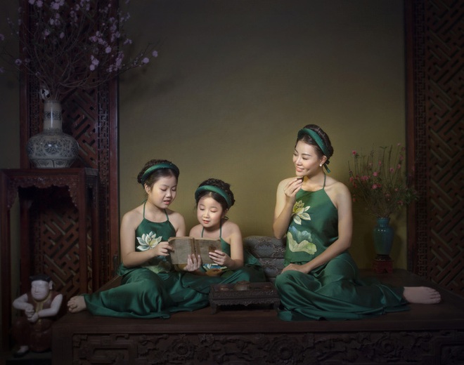 Diễn viên Thanh Hương cùng hai con gái diện yếm đào - Ảnh 7.