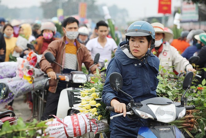 Thủ phủ hoa lớn nhất miền Bắc đông nghịt dân buôn ngày cận Tết - Ảnh 2.