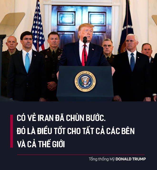 TT Trump khẳng định Mỹ không có thương vong, tuyên bố áp cấm vận: Có vẻ Iran đã chùn bước - Ảnh 1.