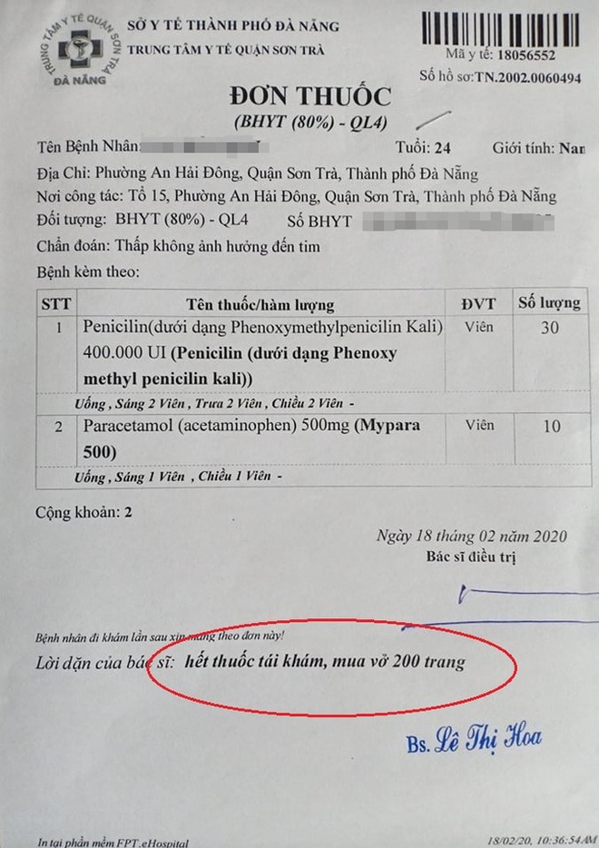 Đà Nẵng không chỉ đạo mua vở 200 trang để làm sổ khám bệnh - Ảnh 1.