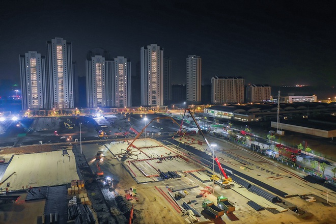 Một loạt hình ảnh mới về 2 bệnh viện dã chiến của Trung Quốc chống dịch virus Vũ Hán sắp hoàn thành - Ảnh 5.