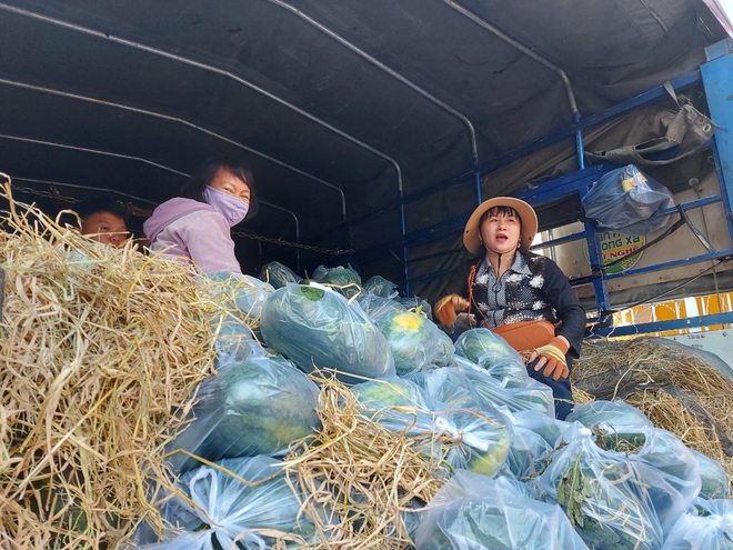 Giải cứu nông sản: Người dân Sài Gòn háo hức nhận dưa hấu miễn phí bằng lời cảm ơn - Ảnh 2.