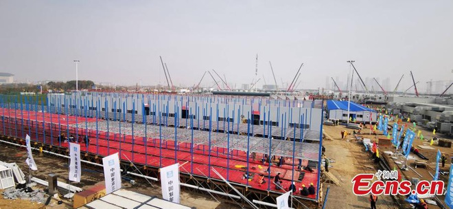 [VIDEO] Trung Quốc xây thần tốc bệnh viện Lôi Thần Sơn 1.600 giường ở Vũ Hán: Đã hoàn thành 80% - Ảnh 6.