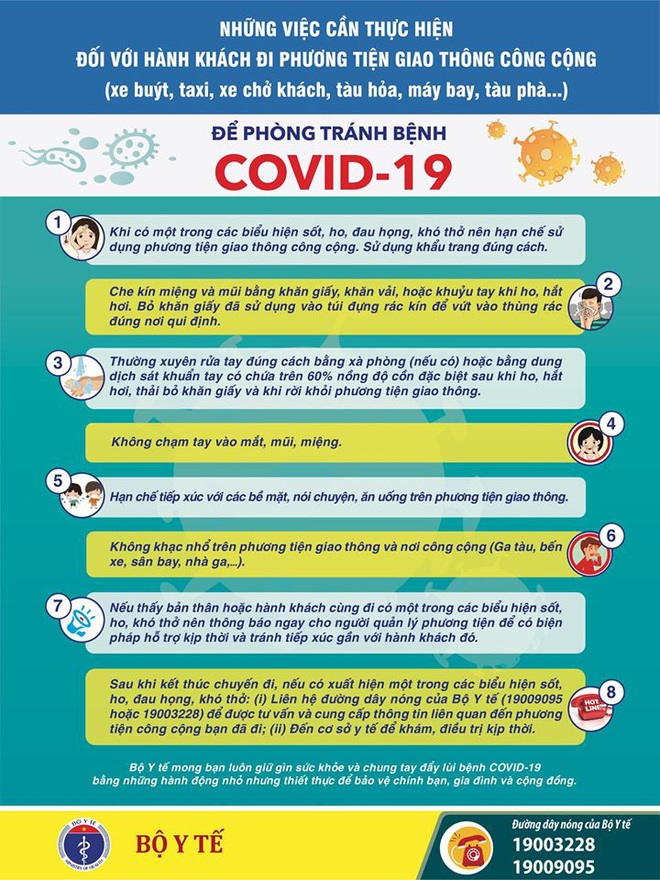 8 lưu ý phòng nhiễm Covid-19 khi đi phương tiện giao thông công cộng, phương tiện sử dụng ứng dụng kết nối - Ảnh 1.