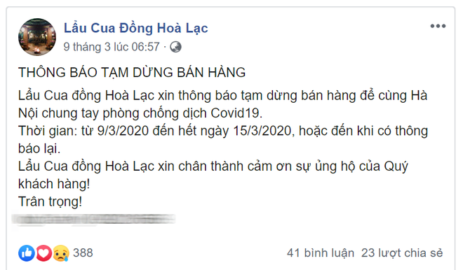 Nhà hàng đón 1.000 khách/ngày đóng cửa vì dịch Covid-19: “Nếu nhân viên có vấn đề gì thì tôi không còn đường về quê” - Ảnh 2.