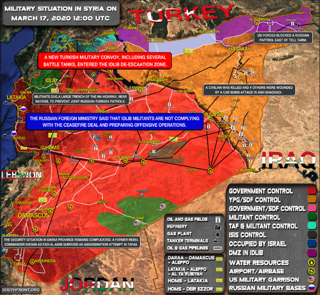 Nga ra tuyên bố đanh thép, điều máy bay yểm trợ QĐ Syria tiến về tử địa Idlib - Xe quân sự TNK rầm rập tiến sang Syria - Ảnh 1.