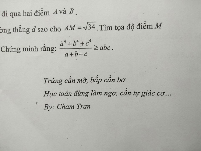 Ra bài kiểm tra mùa trứng rán cần mỡ, giáo viên không quên thả thêm vài dòng cảnh báo khiến học sinh cười trong mặn chát - Ảnh 2.