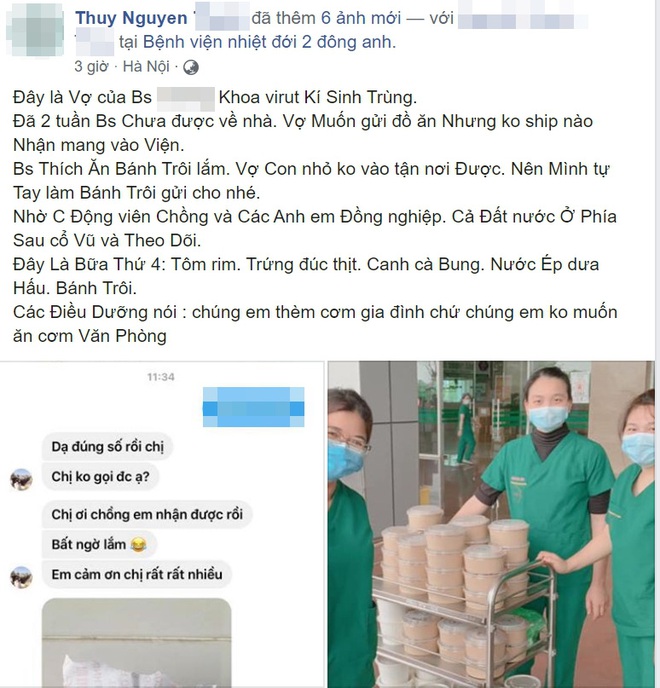 Muốn gửi đồ ăn cho chồng bác sĩ nhưng shipper sợ vào bệnh viện, cô vợ được giúp đỡ theo cách không ngờ - Ảnh 1.