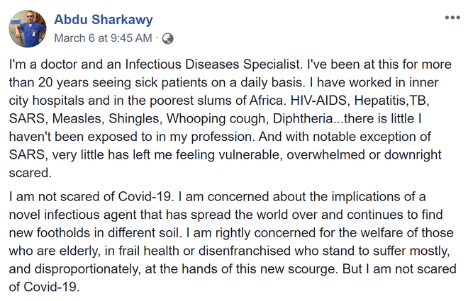 Chia sẻ gây chấn động của vị bác sĩ không sợ COVID-19 về những điều đáng sợ hơn cả dịch bệnh - Ảnh 2.
