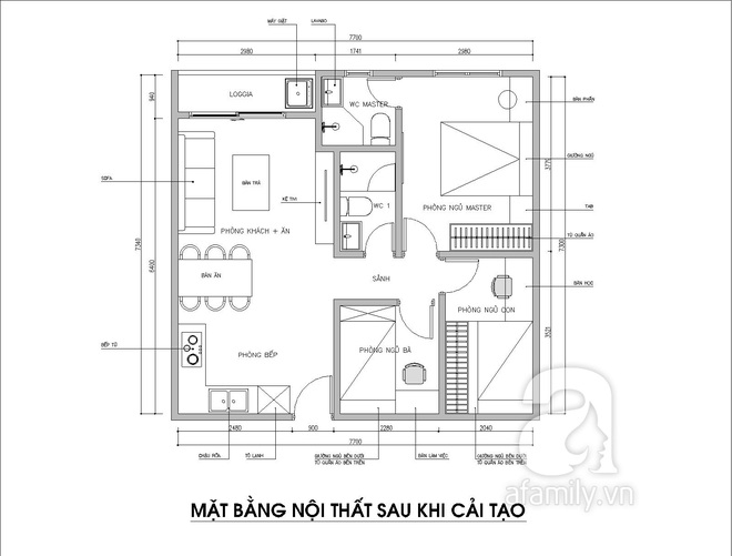 Tư vấn thiết kế thêm 1 phòng ngủ trong căn hộ 54m² với mức chi phí là 15 triệu theo yêu cầu của gia chủ - Ảnh 3.