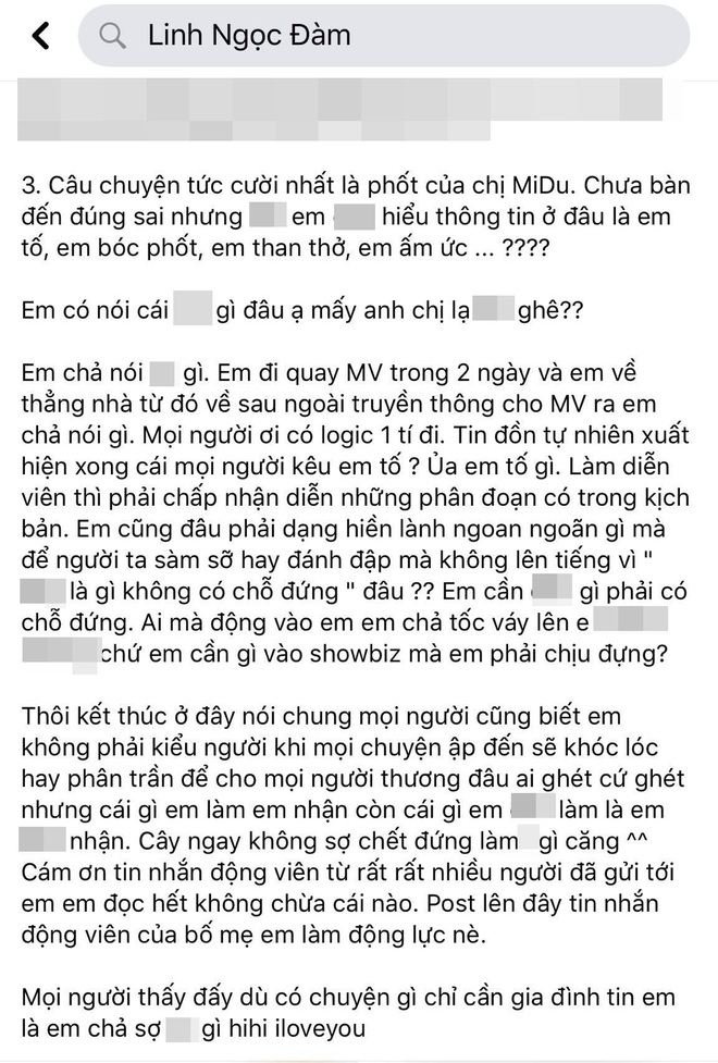 Vụ Midu bị bóc phốtgiả tạo, Linh Ngọc Đàm lên tiếng: Cây ngay không sợ chết đứng, làm gì mà căng! - Ảnh 2.