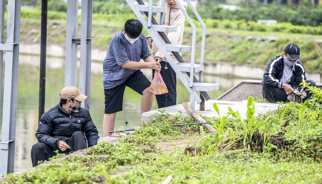 Hàng chục người thả cần câu cá ở Hà Nội trong ngày thứ 2 thực hiện cách ly toàn xã hội  - Ảnh 9.