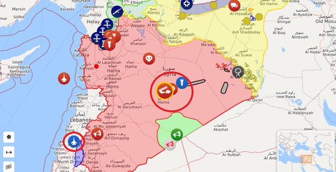 Phòng không Syria khai hỏa dồn dập - Nổ lớn rung chuyển Homs và Palmyra - Ảnh 1.