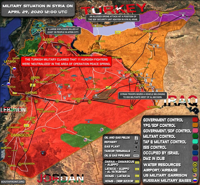 QĐ Syria đánh sập trận địa phiến quân ở Idlib - TT Putin nổi giận với ông Assad, tên lửa Israel áp sát Syria - Ảnh 1.