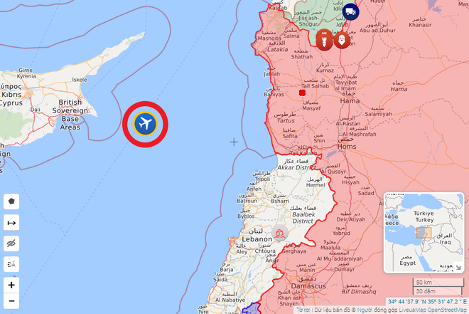 Thổ Nhĩ Kỳ tứ bề thọ địch, Syria trở thành đất dữ - Máy bay Mỹ tiếp cận căn cứ Khmeimim,  - Ảnh 1.