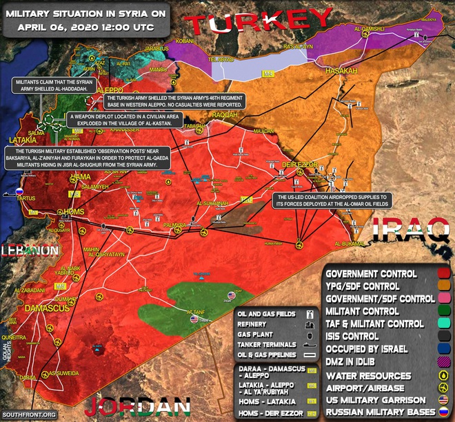 Máy bay chiến đấu Nga uy hiếp phiến quân ở Idlib, TNK tấn công căn cứ đầu não QĐ Syria - Vũ khí Mỹ biến mất không dấu vết - Ảnh 1.