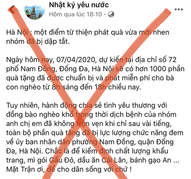 Tại quận Đống Đa: Không có việc chính quyền gây khó khăn khi người dân làm từ thiện - Ảnh 1.