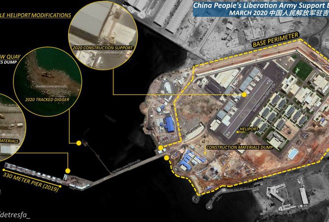 Hình ảnh vệ tinh cho thấy hải quân Trung Quốc đang mở rộng căn cứ hải ngoại - Ảnh 1.