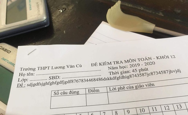 Thêm một minh chứng cho IQ cao siêu của thầy cô giáo, nhìn mã đề thi môn Toán đã đủ khiến học sinh vã mồ hôi hột - Ảnh 1.