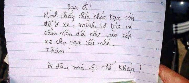 Nhận tờ giấy báo chìa khóa xe đã được cất hộ, đọc xong chủ xe càng hốt hoảng vì một lý do - Ảnh 1.