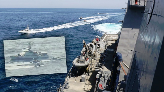 Hàng trăm tàu cao tốc Iran vây bắt sống tàu Mỹ: Kịch bản kiến đấu voi, kết quả bất ngờ? - Ảnh 2.
