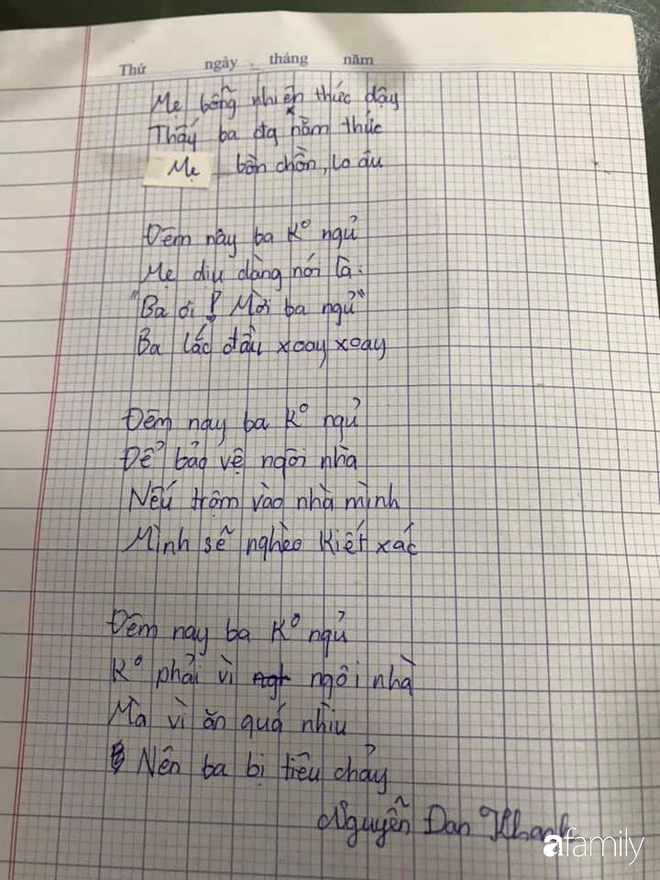 Con gái viết một bài thơ dài tả Đêm nay ba không ngủ, ai nấy cười sặc sụa vì ông bố bị bóc mẽ đến từng chân tơ kẽ tóc - Ảnh 2.