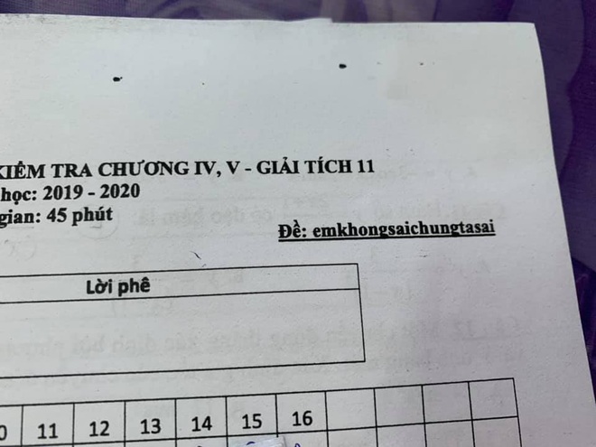 Nhìn vào mã đề bài kiểm tra toán 1 tiết, cả lớp cười ngất vì độ bắt trend của thầy quá nhanh và quá đỉnh - Ảnh 4.