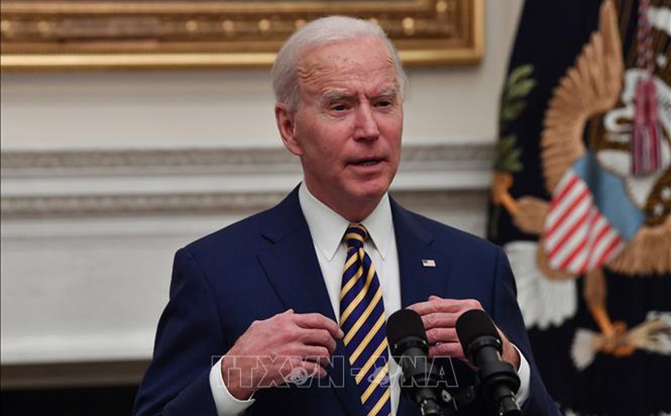 Tổng thống Mỹ Joe Biden phát biểu tại Nhà Trắng ở Washington, DC, ngày 22/1. Ảnh: AFP/ TTXVN