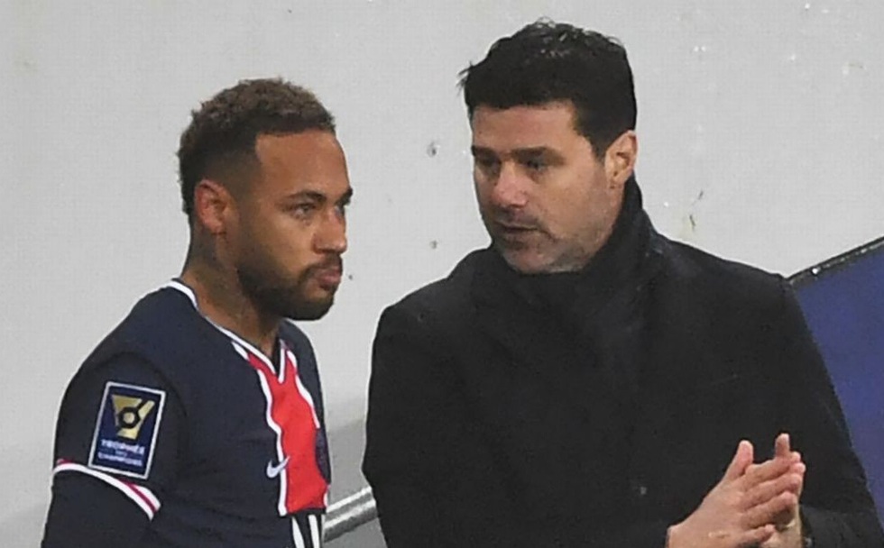 Neymar và HLV Pochettino.