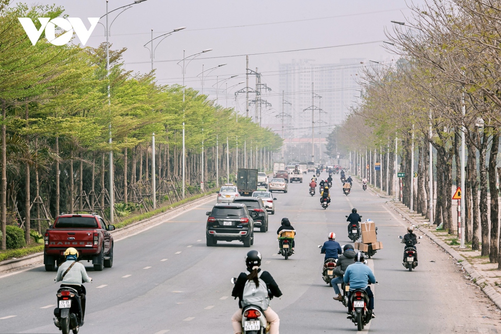 Đường phố Hà Nội đẹp ngỡ ngàng dưới những hàng cây bàng lá nhỏ xanh mơn mởn - Ảnh 11.