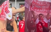 Romeo Beckham tình tứ bên bạn gái nóng bỏng giữa 'biển người' Arsenal đang diễu hành, mặc nỗi đau thua PSG tại Champions League