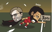 Biếm họa 24h: Mohamed Salah cứu Liverpool "thoát nạn" trước Leeds