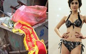 Thí sinh 'Nữ hoàng sắc đẹp Việt Nam' ném danh hiệu vào xe rác