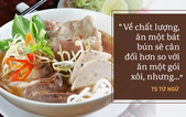 Ăn sáng: 1 bát bún, 1 gói xôi, 1 gói ngũ cốc hoặc chỉ ăn hoa quả - Đúng hay sai?